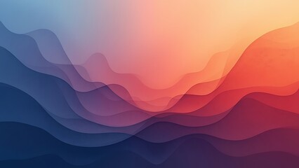 Grainy gradient background blue red yellow abstract glowing color wave black backdrop, noise texture banner poster header design