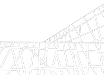 Architectural 3d drawing vector illustration