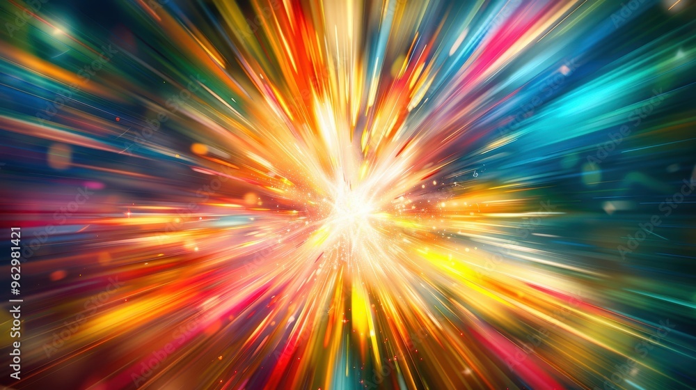 Aufkleber colorful burst of hues creating an abstract background that resembles an explosion of color.