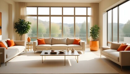 Photo interior modern design room 3d illustration