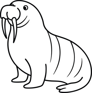 recommend clip art: Laughing Walrus Coloring Fun for Kids with Playful Vector Images
                    