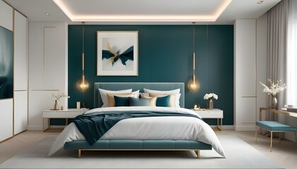 Photo interior modern design room 3d illustration