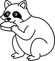 Color Raccoon’s Yummy Sandwich in the Wild
