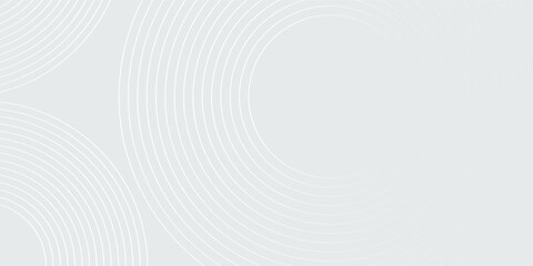 Abstract white geometric lines glowing on gray background. Modern shiny blue circle lines pattern. Futuristic technology concept. vecor.