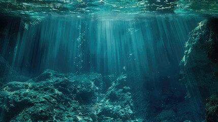 Abstract natural backgrounds in deep water