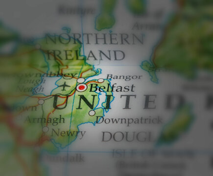 map showing belfast uk