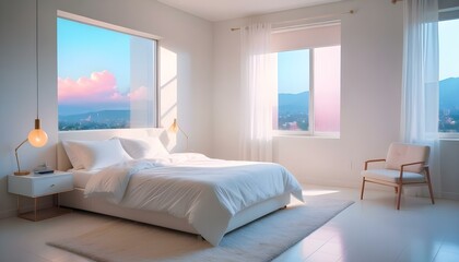 Fototapeta premium Photo interior modern design room 3d illustration
