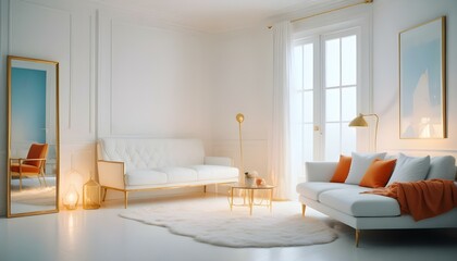 Photo interior modern design room 3d illustration