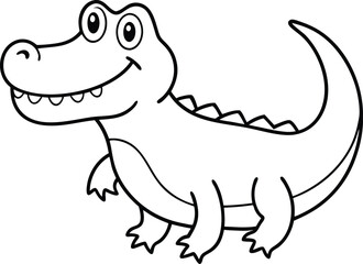 Happy Alligator Coloring Fun Bright Smiles and Big Grins Await Your Colors
