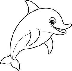 Joyful Dolphin Leaps Coloring Book with Vector Art






