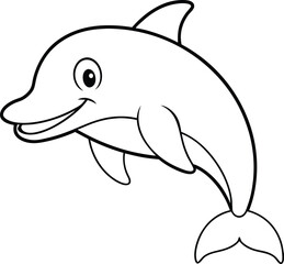 Dolphins Dance in the Waves Coloring Fun with Vector Graphics
