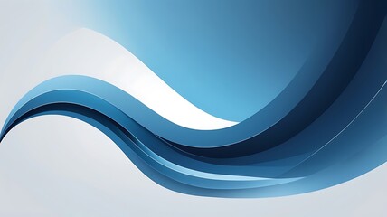 Obraz premium Abstract Artwork Featuring Blue Curves and Soft Light Effects