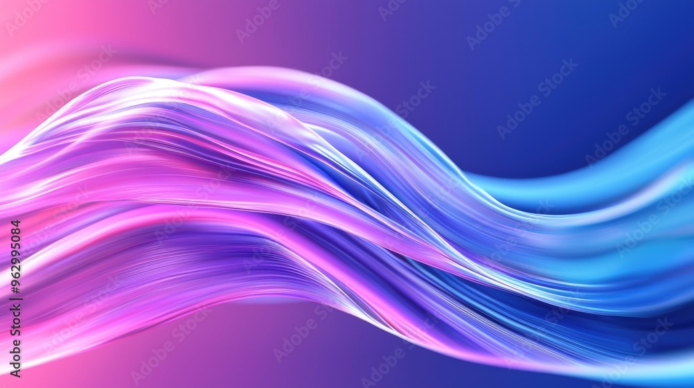 Wall mural vibrant digital fluid abstract background with flowing colorful gradient patterns