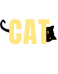 Black Cat - Tshirt design