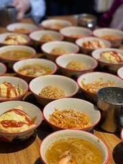 Bowls of foods