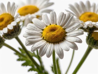 Fototapeta premium daisies on a white background,bouquet of white daisies,daisies in the garden