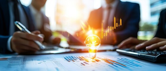 Business team discussing payment commitments, charge rates