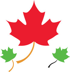 Stylish Autumn Leaves in Vector Form with Elegant Outline
