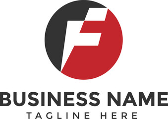 professional Letter F business logo suitable for financial technology and other businesses