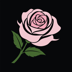 Rose flower vector isolate