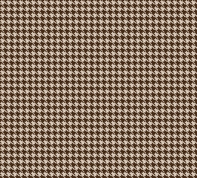 Brown houndstooth pattern. Glen check plaid.