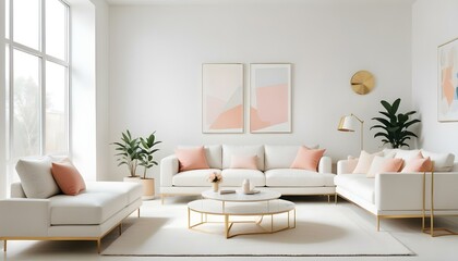 Photo interior modern design room 3d illustration