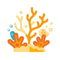 Obraz premium A vivid image of a coral reef in a playful style