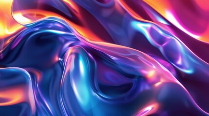 Fototapeta premium Vibrant abstract background showcasing a gradient of neon colors, creating an energetic and dynamic visual effect.