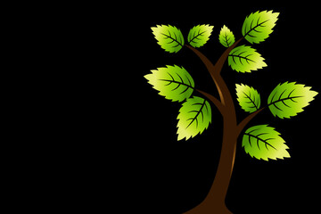 Tree in the back background