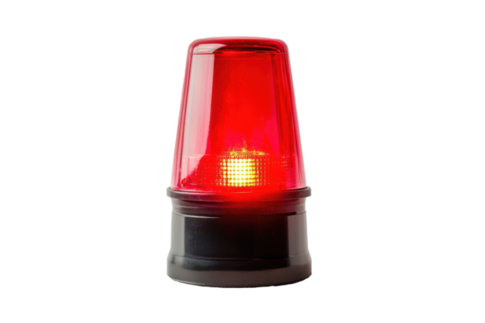 Emergency Alert: Red Siren Light