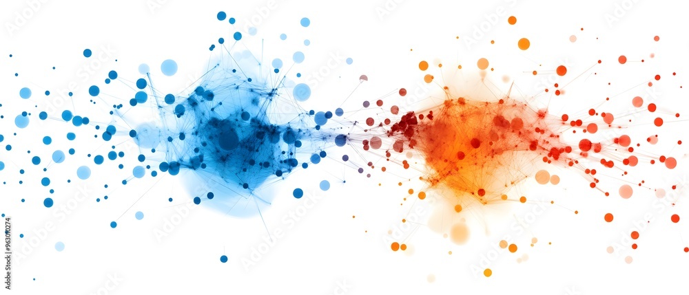 Poster abstract network connection concept.