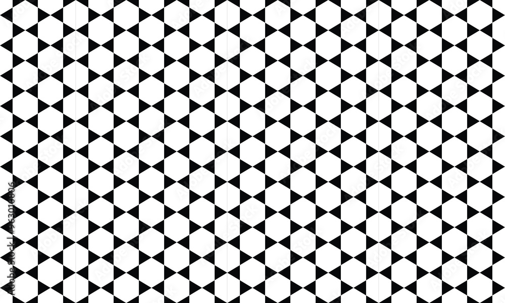 Poster black and white triangular geometric pattern. repeating geometric pattern with black and white trian