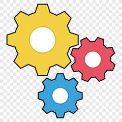 Settings icon,gear icon logo. EPS 10.