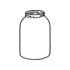 illustration of an empty jar with a clean and simple design.