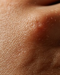 Fototapeta premium A close up of a person's arm with a red mark on it