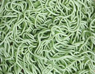 uncooked  green noodle asian cuisine
