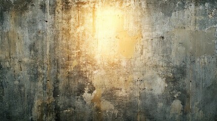 Obraz premium Weathered grunge wall with soft lighting highlights, abstract architectural background with aged texture, perfect for urban decay themes, industrial design projects, or creative backdrops featuring wo