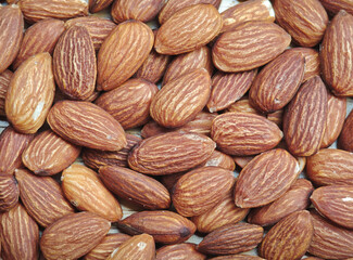 dried almond seeds for background