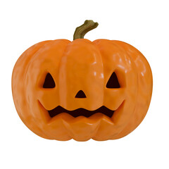 Png pumpkin. 3D illustration autumn, Halloween, holidays.