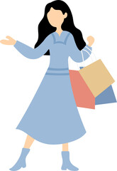Woman Shopping Illustration