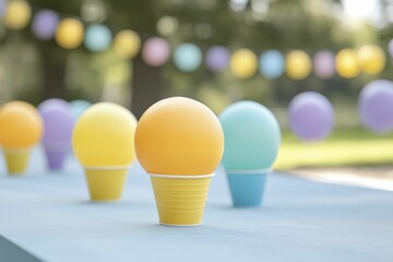 Naklejka premium A riotous outdoor party featuring games, laughter, and vibrant decorations that bring everyone together in joy