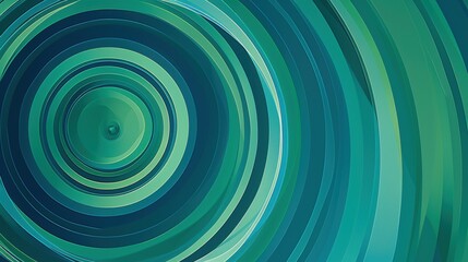 Colorful abstract background with concentric circles of varying shades of blue and green, creating a layered and dynamic effect.