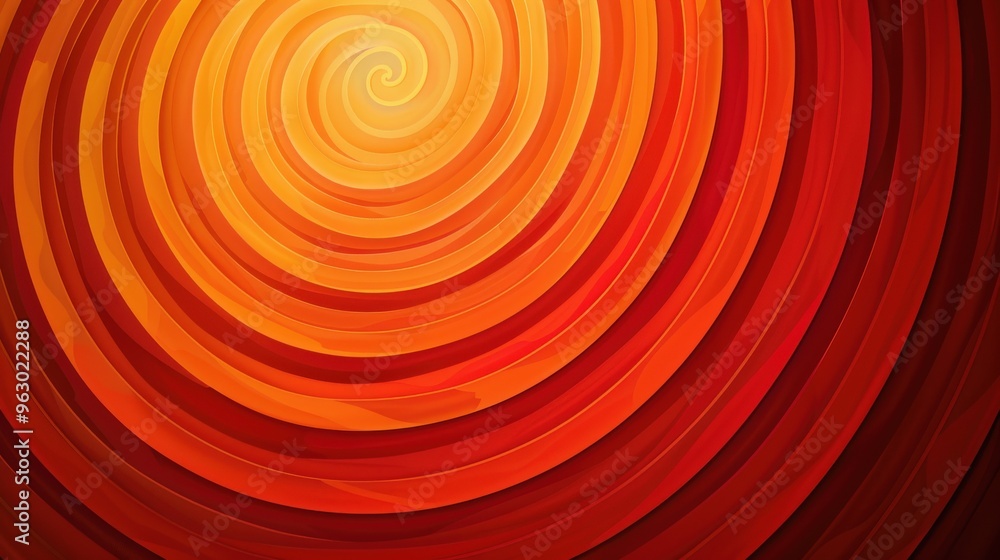 Aufkleber striking abstract background with concentric circles in vibrant shades of red and orange, creating a
