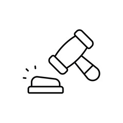 Gavel vector icon ready to use for apps and websites