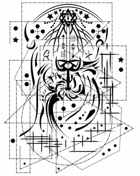 background with tattoo art