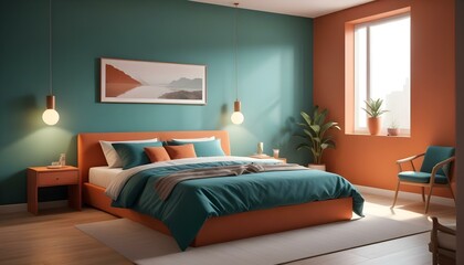 Photo interior modern design room 3d illustration