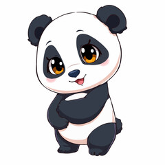 Obraz premium Ein niedlicher cartoonartiger Panda