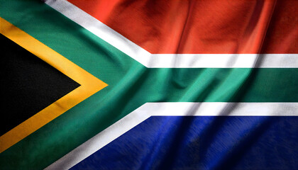 South African Flag with Multiple Colors