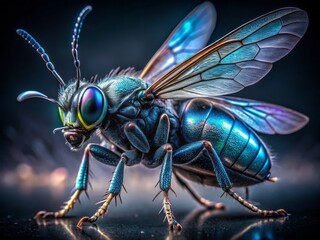 Fototapeta premium fly on a green background