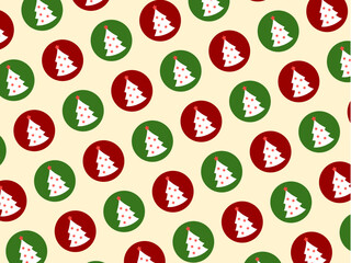 winter pattern with christmas trees